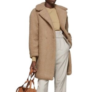 Harris Wharf London Shearling Coat SzMed